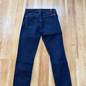 7 for All Mankind women’s Roxanne ankle Dark Blue Denim Jeans size 28